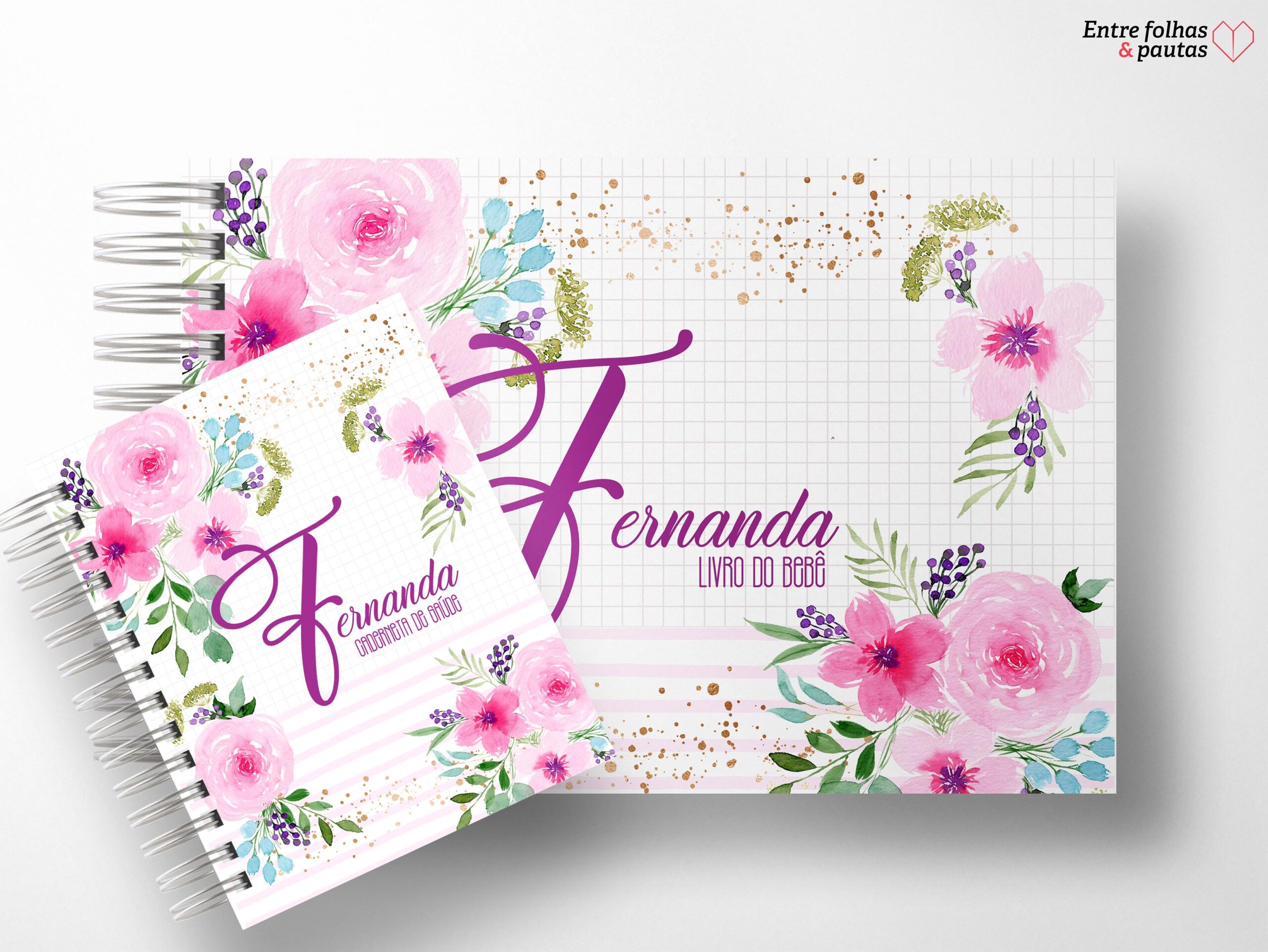 Kit minha menina - caderneta de saúde e livro do bebê personalizado - Imagem 28