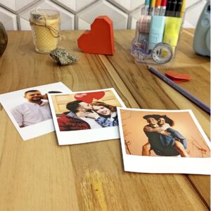 Kit Instantes - Fotos polaroid adesivado personalizado - pacote com 12 unidades