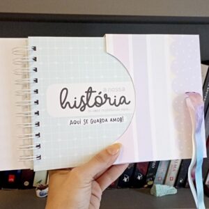 Pronta Entrega - Álbum de fotos nossa história quadrado