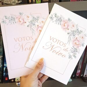 Pronta Entrega - Kit Cadernos de votos noivo e noiva