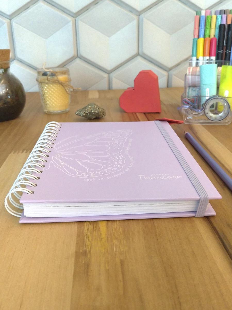 Planner financeiro permanente colorido ou neutro personalizado