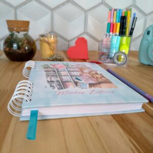Caderno de leitura aquarela personalizado