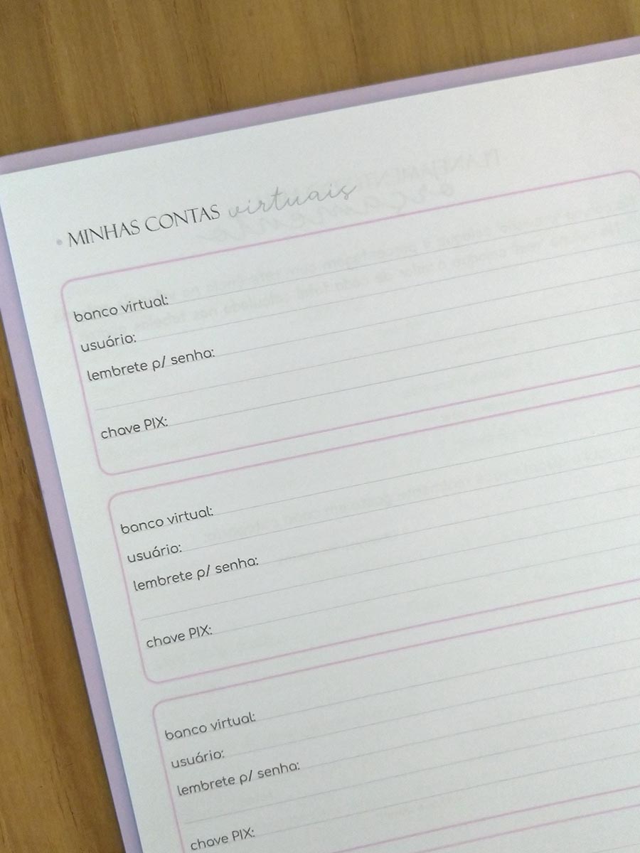 Planner financeiro permanente colorido ou neutro personalizado - Imagem 10