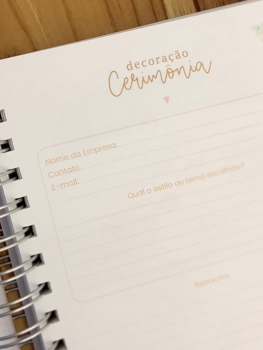 Coleção Amor que Floresce - Planner da noiva personalizado - Imagem 8