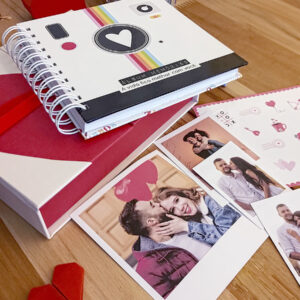 Kit Instantes - Álbum de fotos com caixa e adesivos