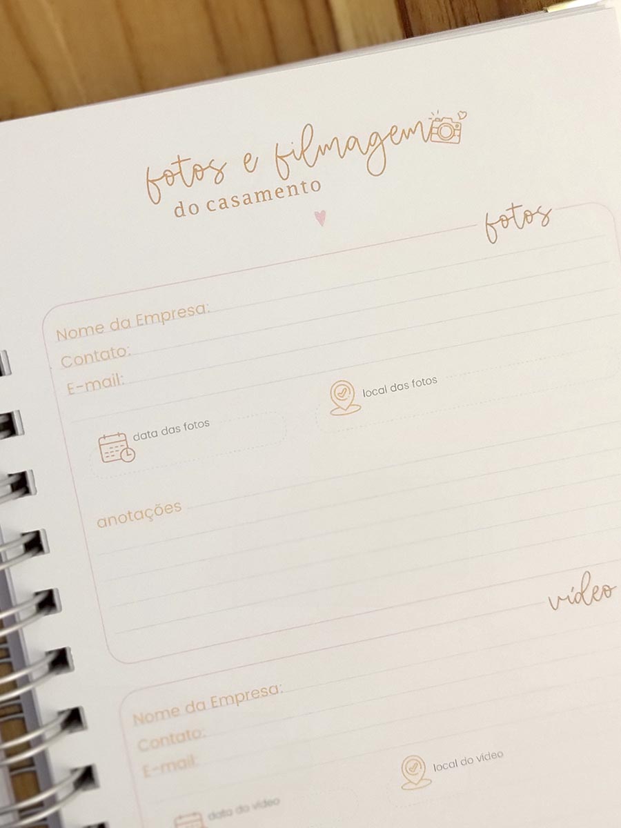 Coleção Amor que Floresce - Planner da noiva personalizado - Imagem 10