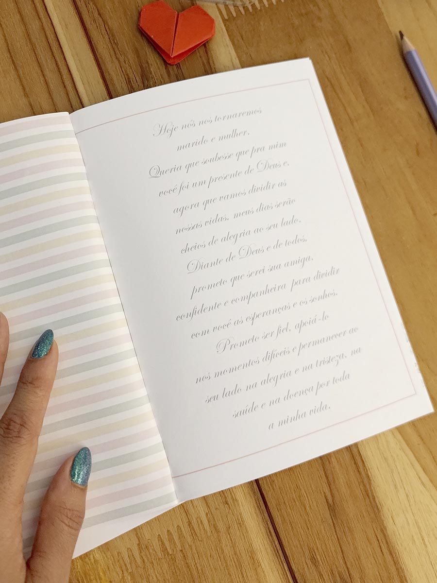 Pronta Entrega - Kit Cadernos de votos noivo e noiva - Imagem 3