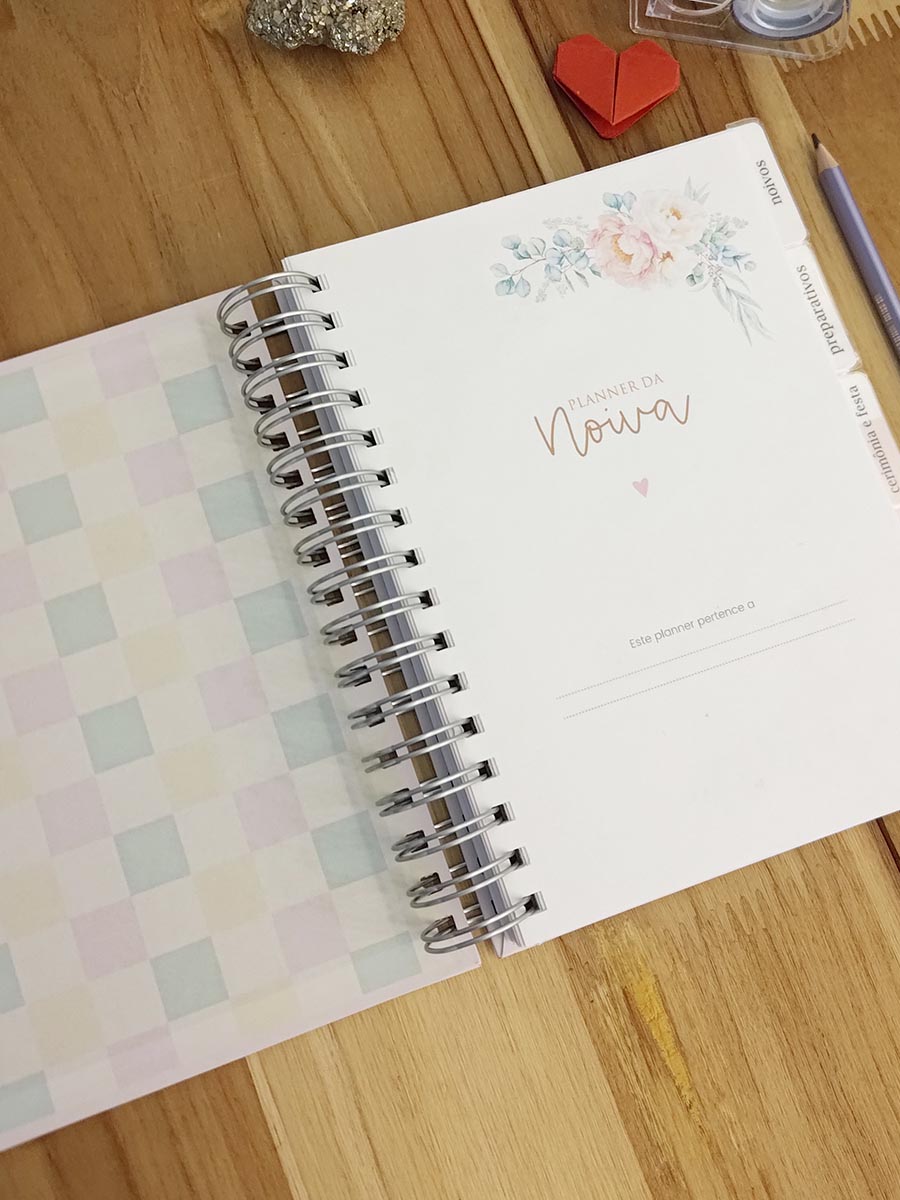 Coleção Amor que Floresce - Planner da noiva personalizado - Imagem 3