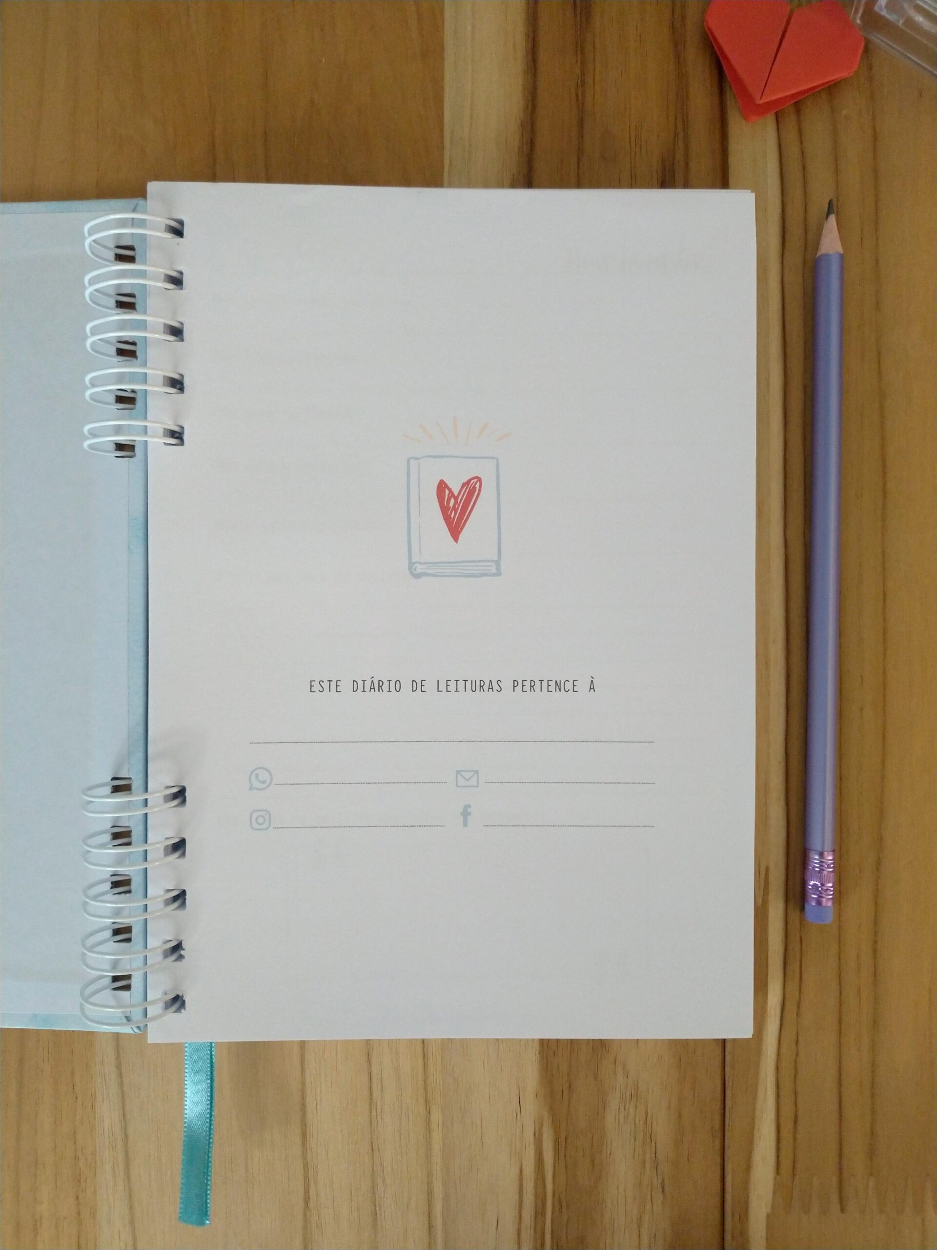 Caderno de leitura aquarela personalizado - Imagem 4