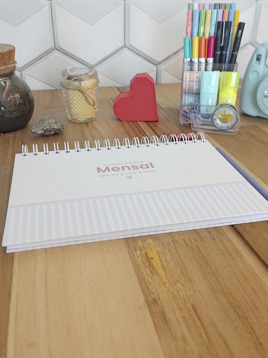Duo planner - planejamento mensal e semanal personalizado