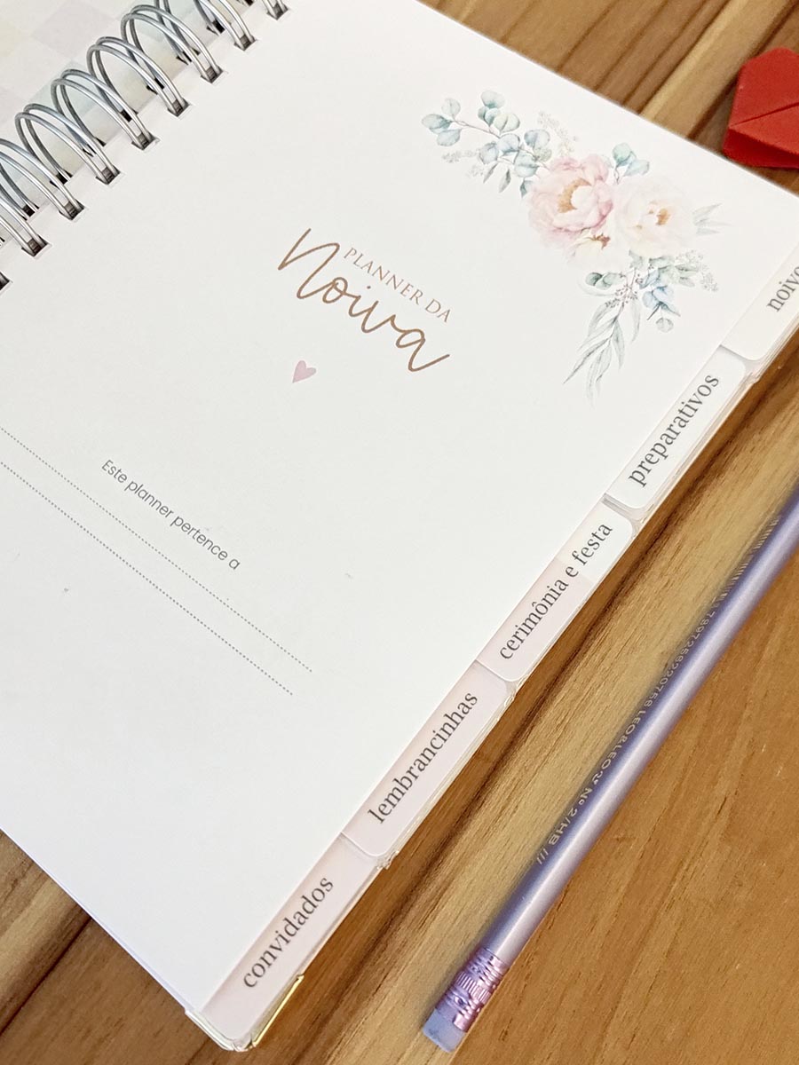 Coleção Amor que Floresce - Planner da noiva personalizado - Imagem 4