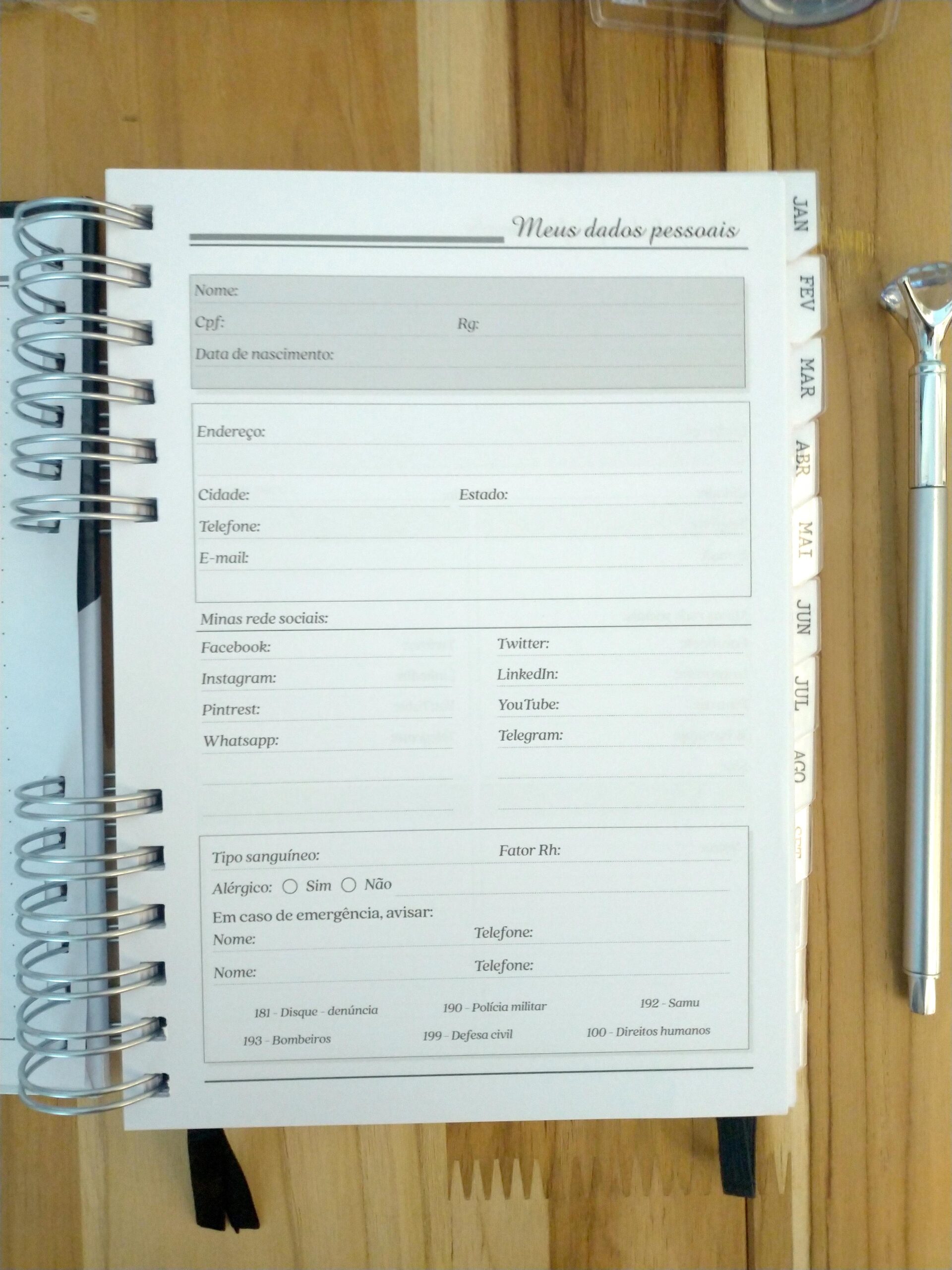 Planner neutro masculino não datado personalizado - Imagem 3