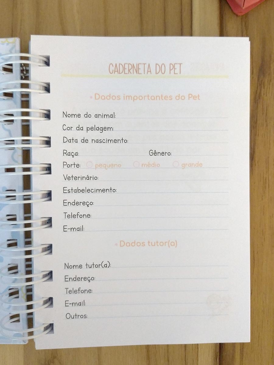 Pronta Entrega - mini caderno de vacinas pet - Imagem 6