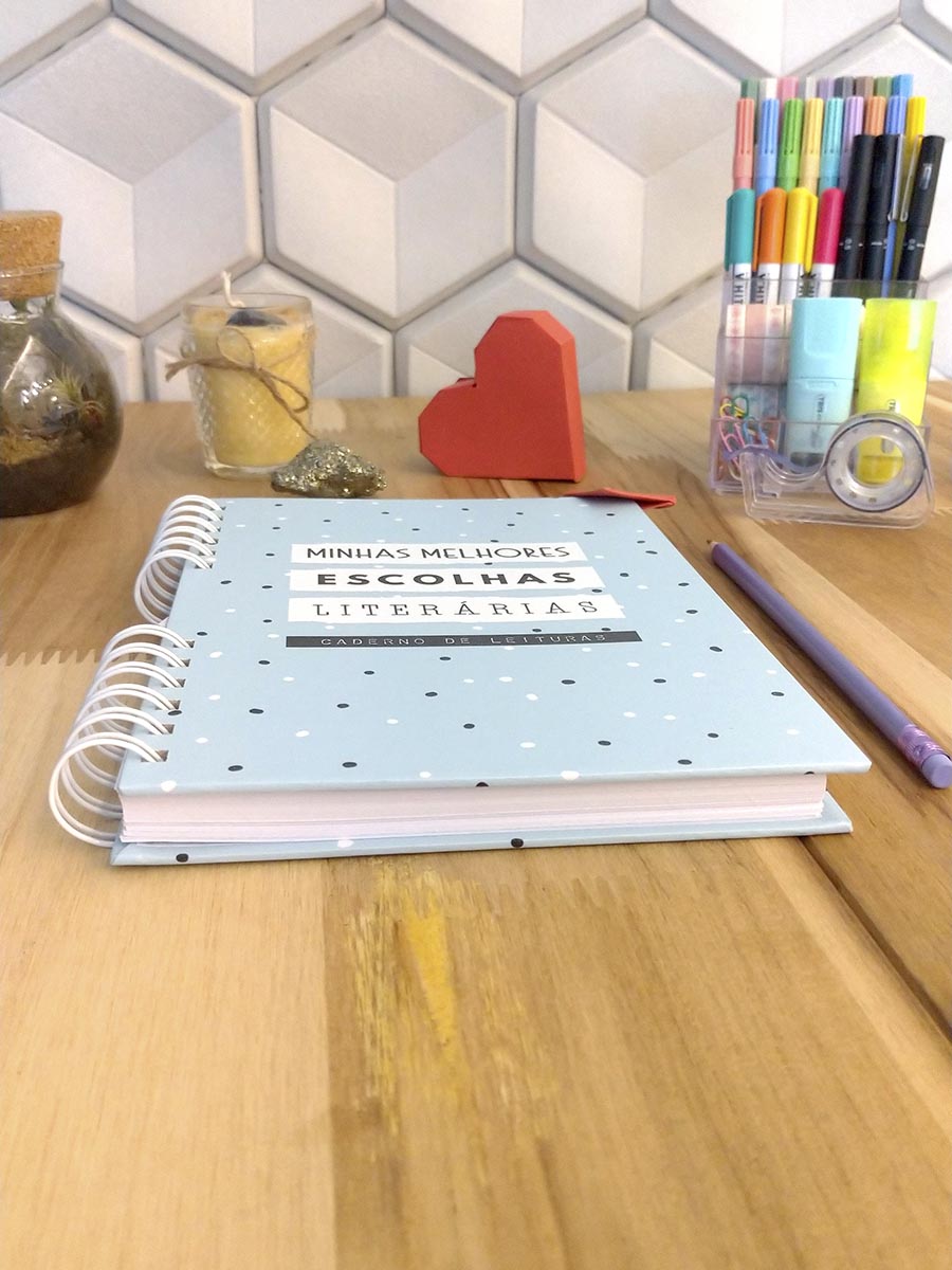 Caderno de leitura - minhas escolhas literárias personalizado