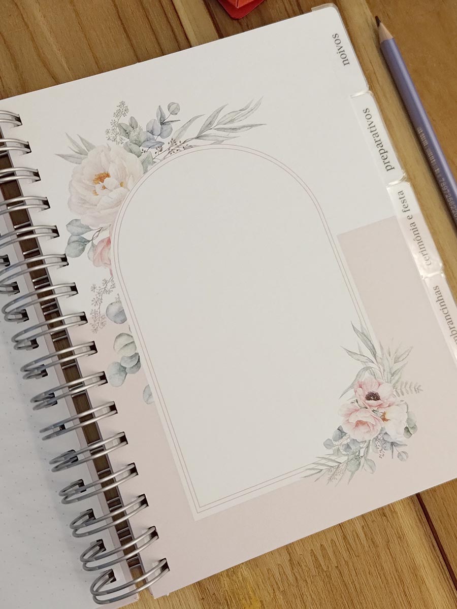 Coleção Amor que Floresce - Planner da noiva personalizado - Imagem 5