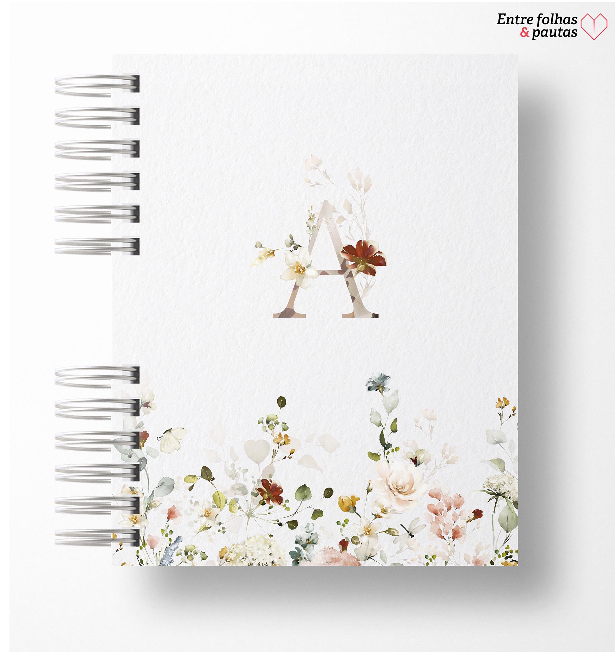Caderno alfabeto floral personalizado - Imagem 6