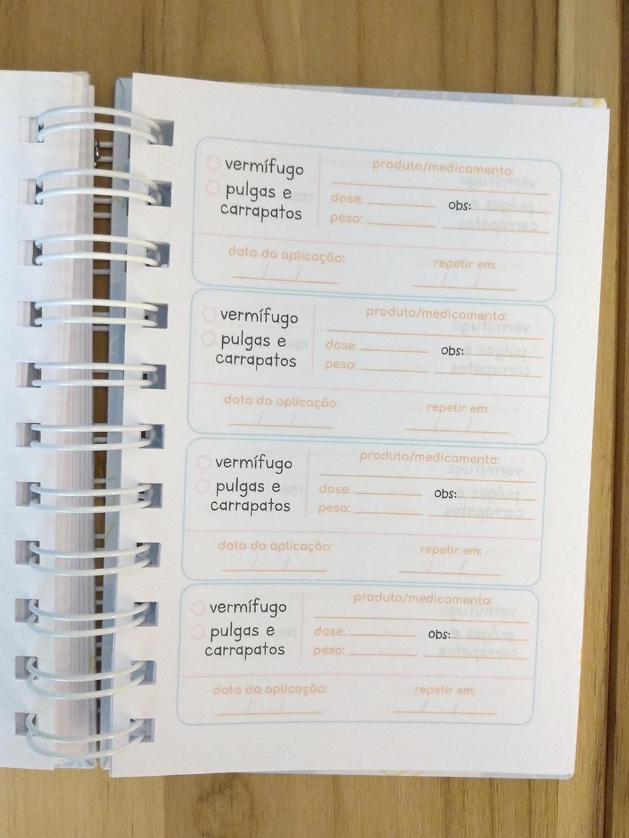Pronta Entrega - mini caderno de vacinas pet - Imagem 9