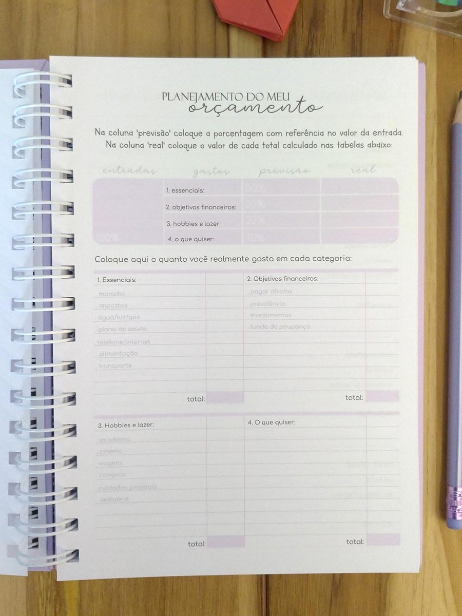 Planner financeiro permanente colorido ou neutro personalizado - Imagem 9