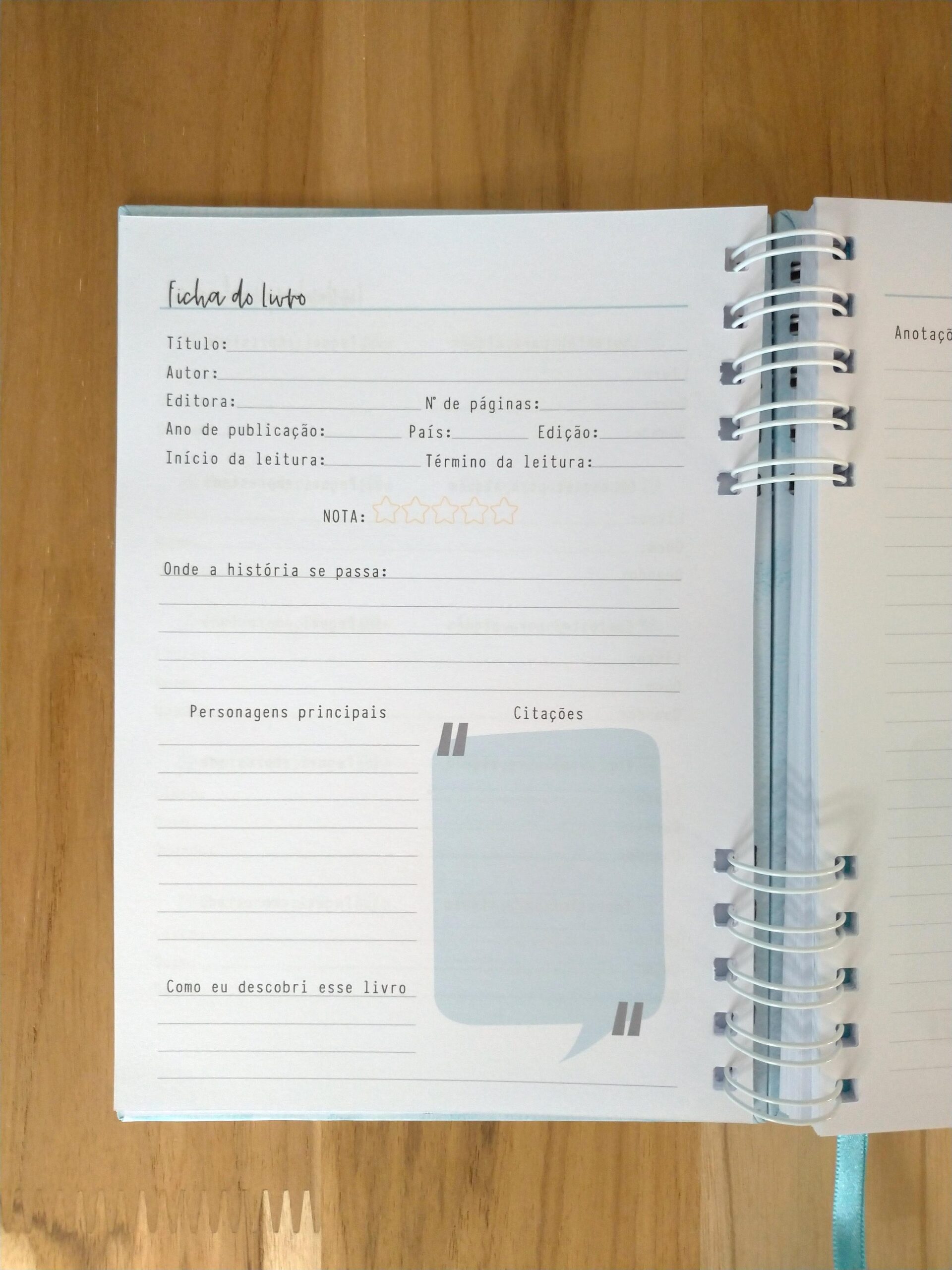 Caderno de leitura aquarela personalizado - Imagem 9