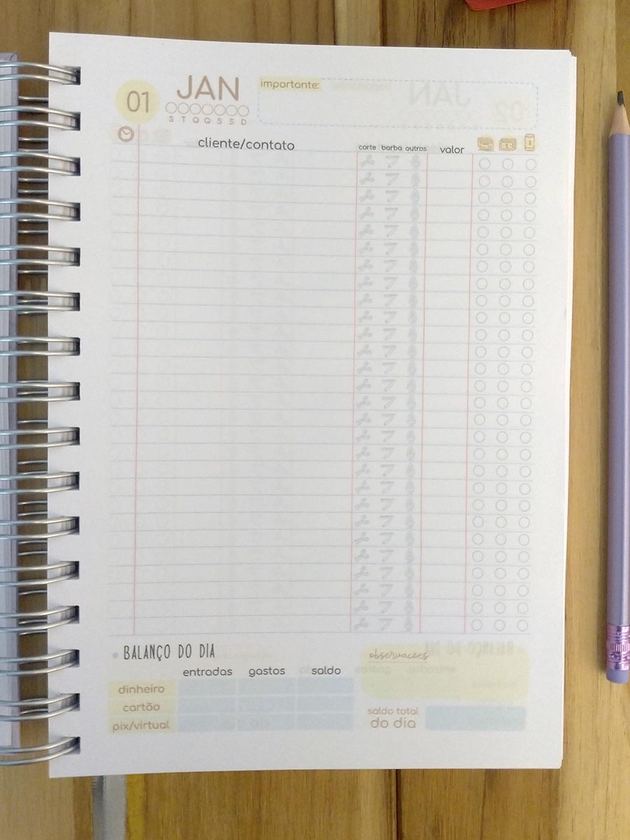 Pronta Entrega - Caderno de agendamentos barbearia permanente - Imagem 8