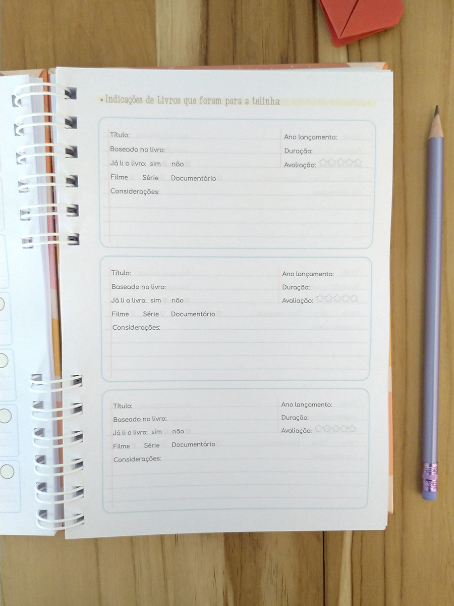 Caderno de leitura - minhas escolhas literárias personalizado - Imagem 9