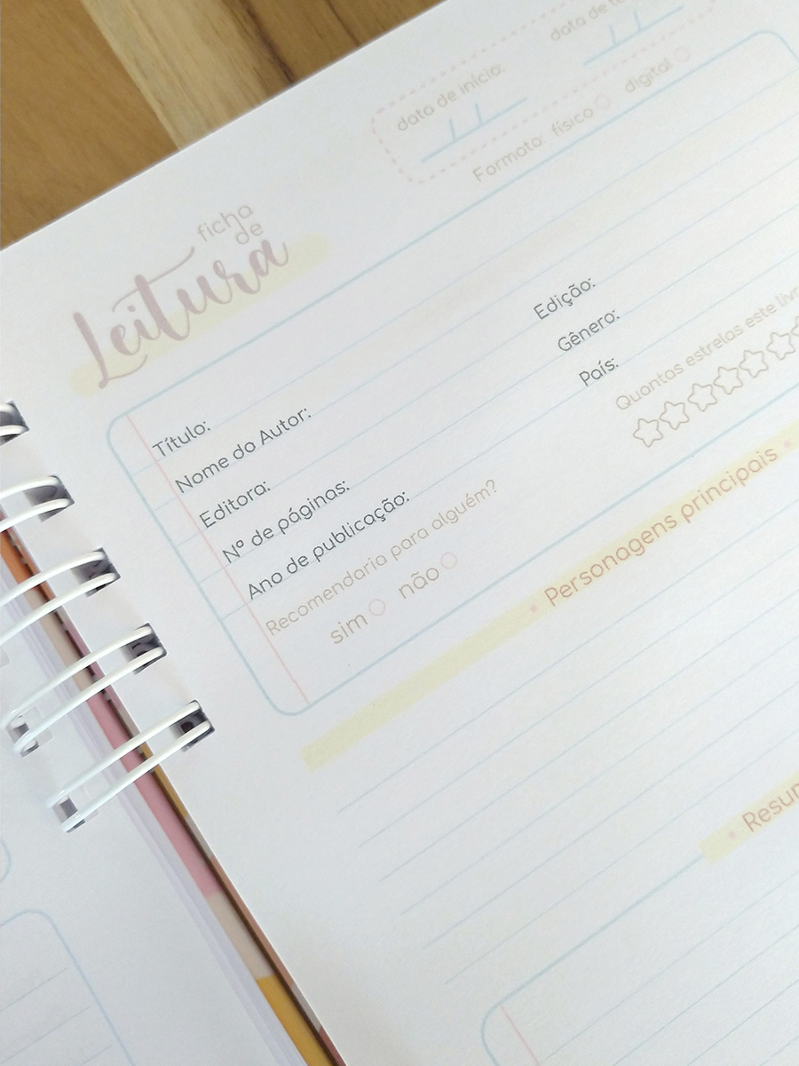 Caderno de leitura - minhas escolhas literárias personalizado - Imagem 4