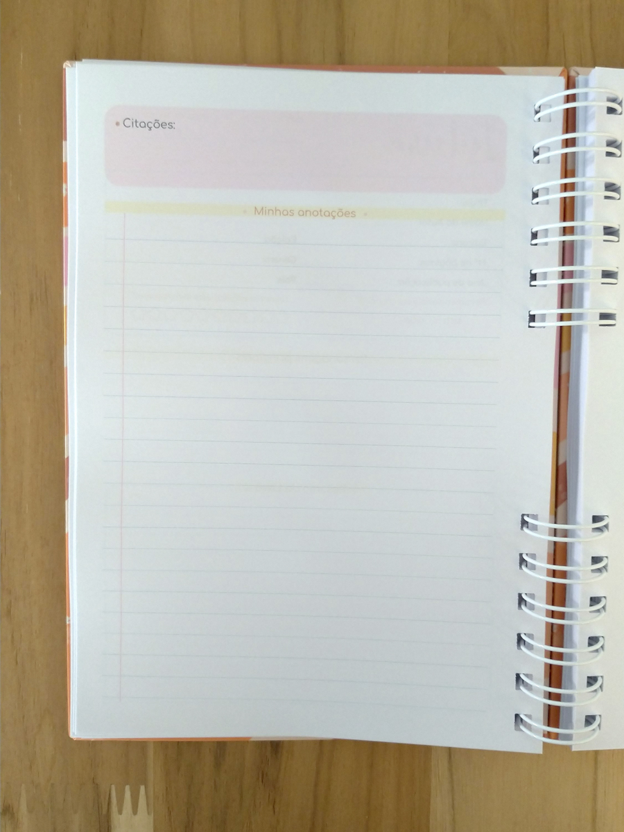 Caderno de leitura - minhas escolhas literárias personalizado - Imagem 3