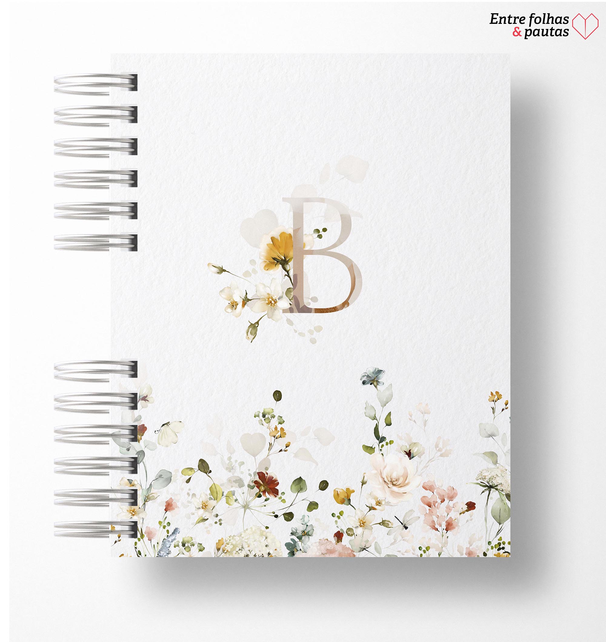 Caderno alfabeto floral personalizado - Imagem 7
