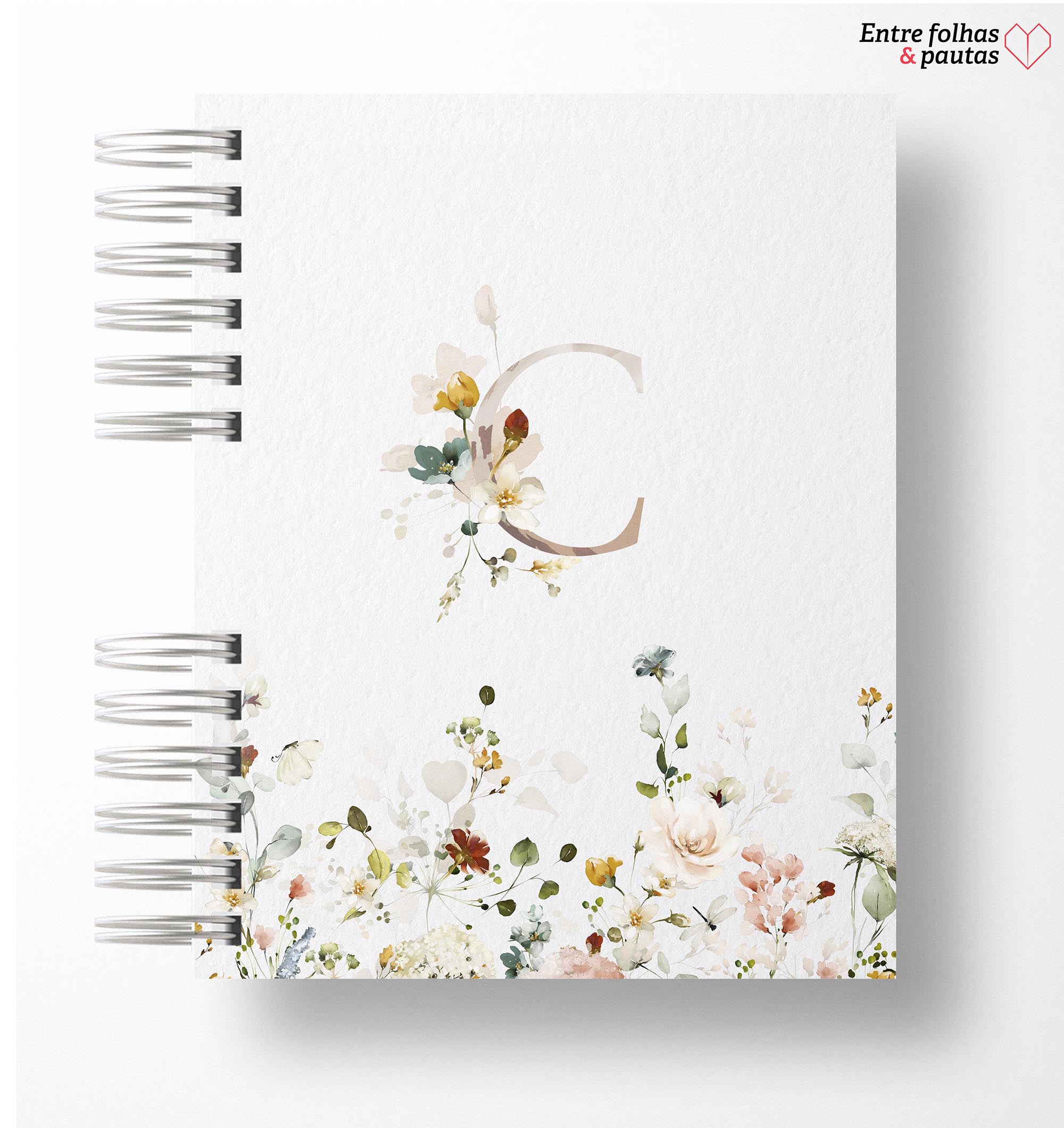 Caderno alfabeto floral personalizado - Imagem 8