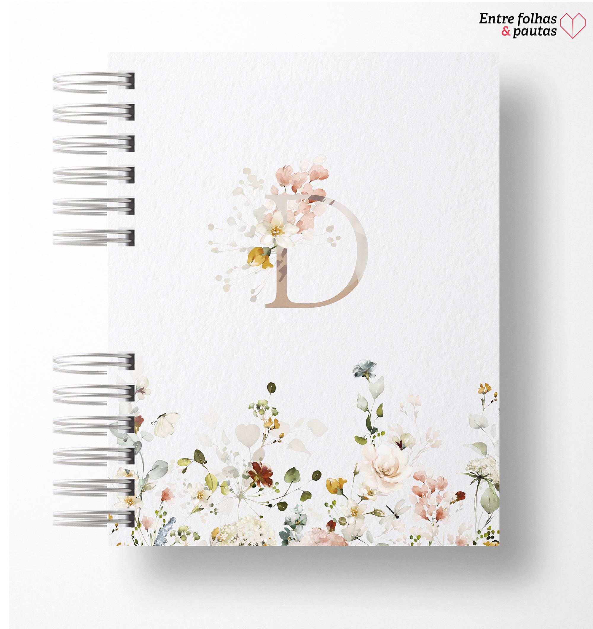Caderno alfabeto floral personalizado - Imagem 9
