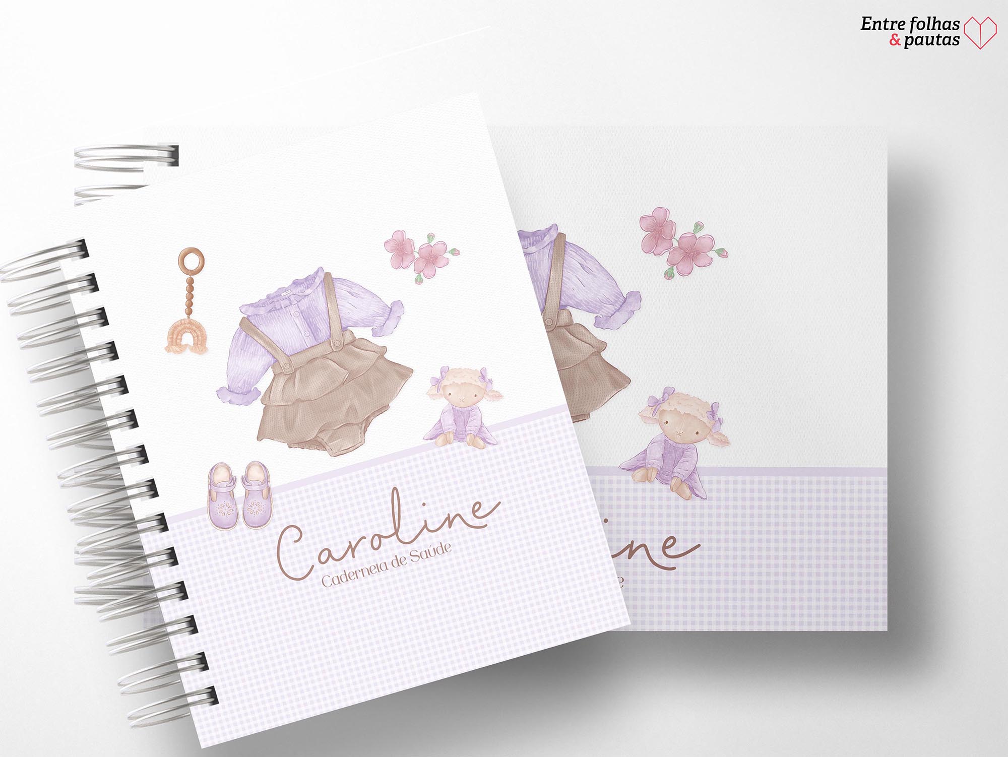 Kit minha menina - caderneta de saúde e livro do bebê personalizado - Imagem 38