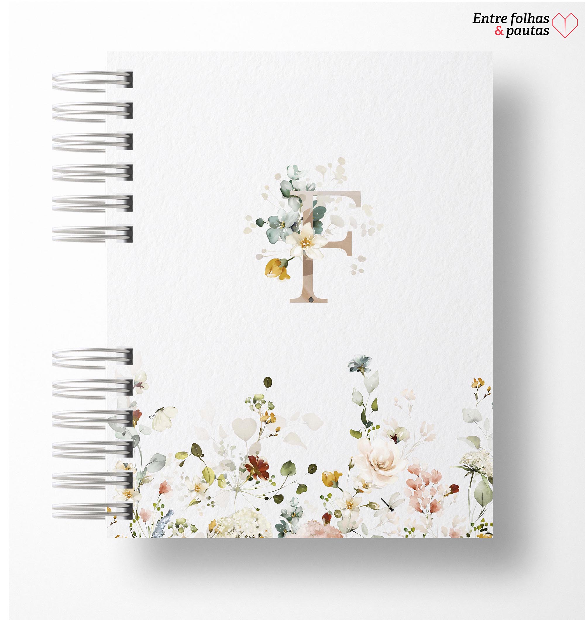Caderno alfabeto floral personalizado - Imagem 11