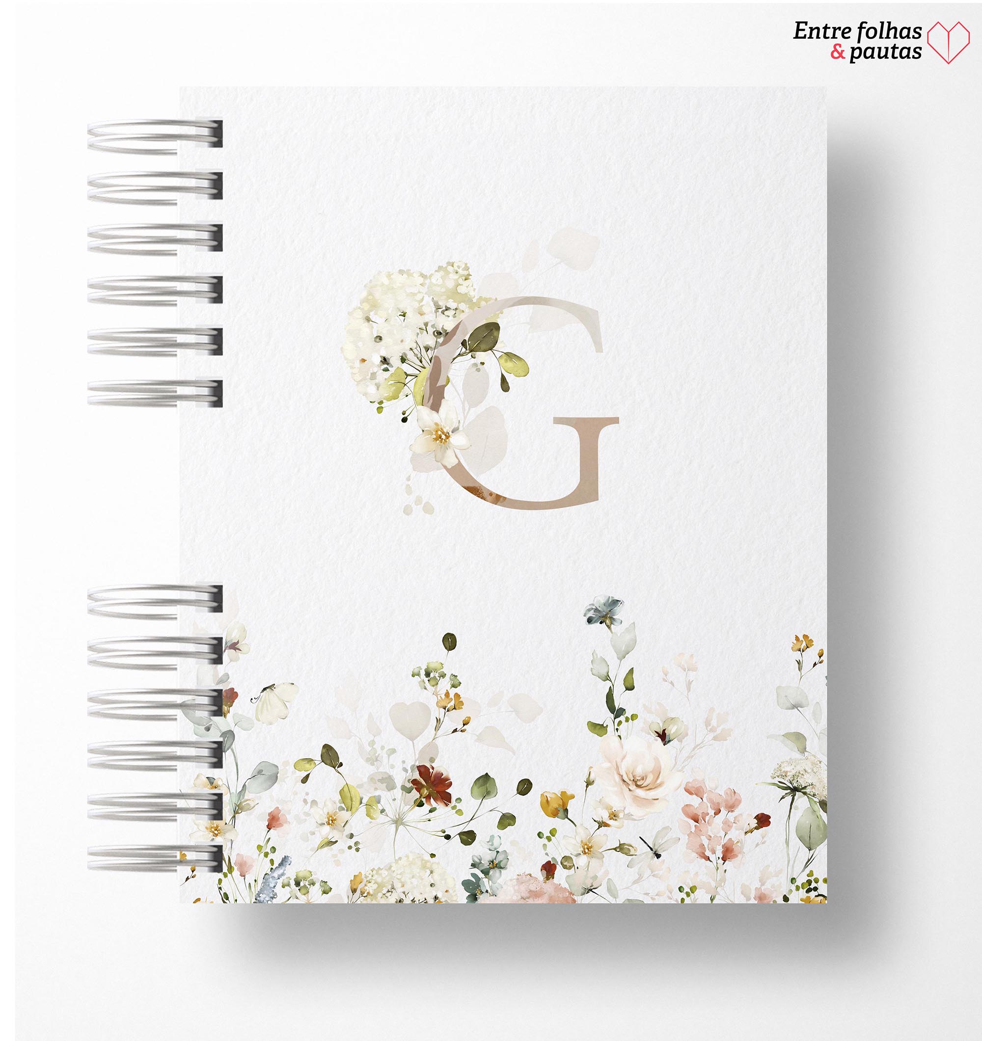 Caderno alfabeto floral personalizado - Imagem 12