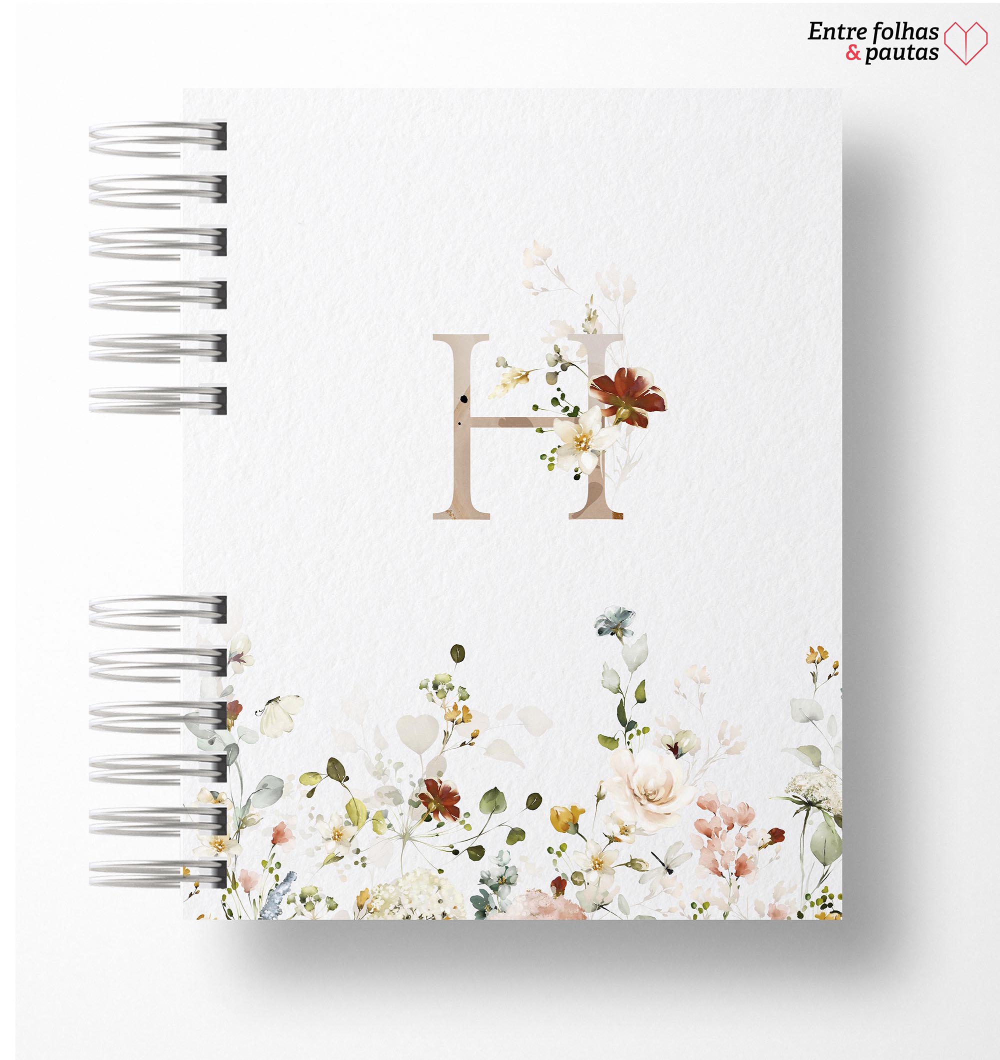 Caderno alfabeto floral personalizado - Imagem 13