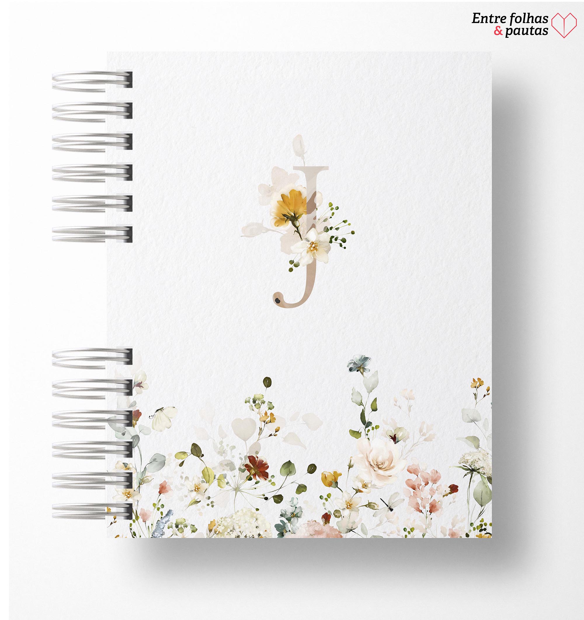 Caderno alfabeto floral personalizado - Imagem 15