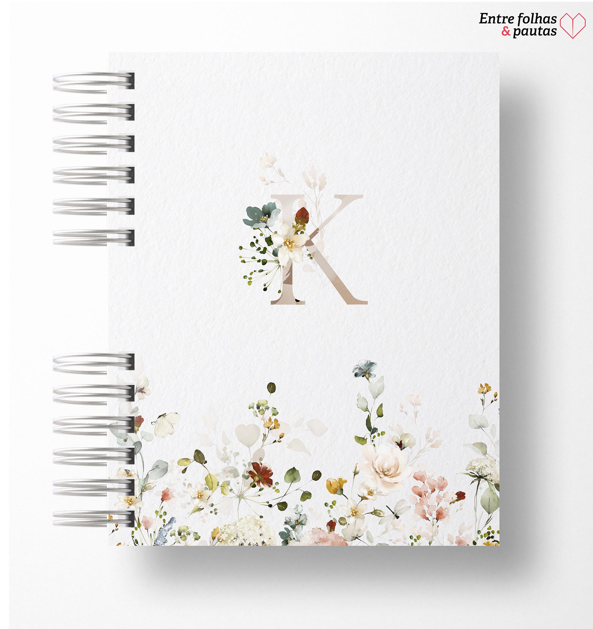 Caderno alfabeto floral personalizado - Imagem 16