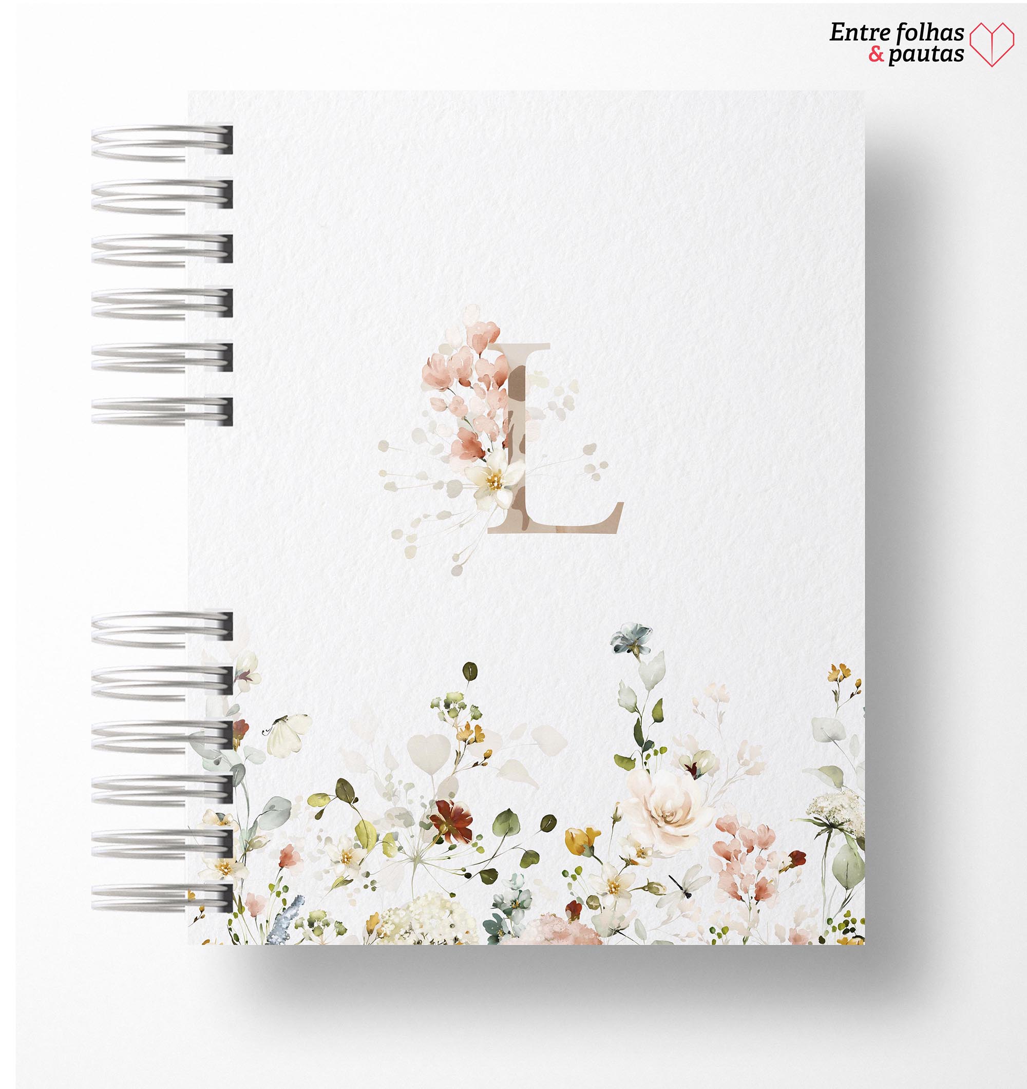 Caderno alfabeto floral personalizado - Imagem 17