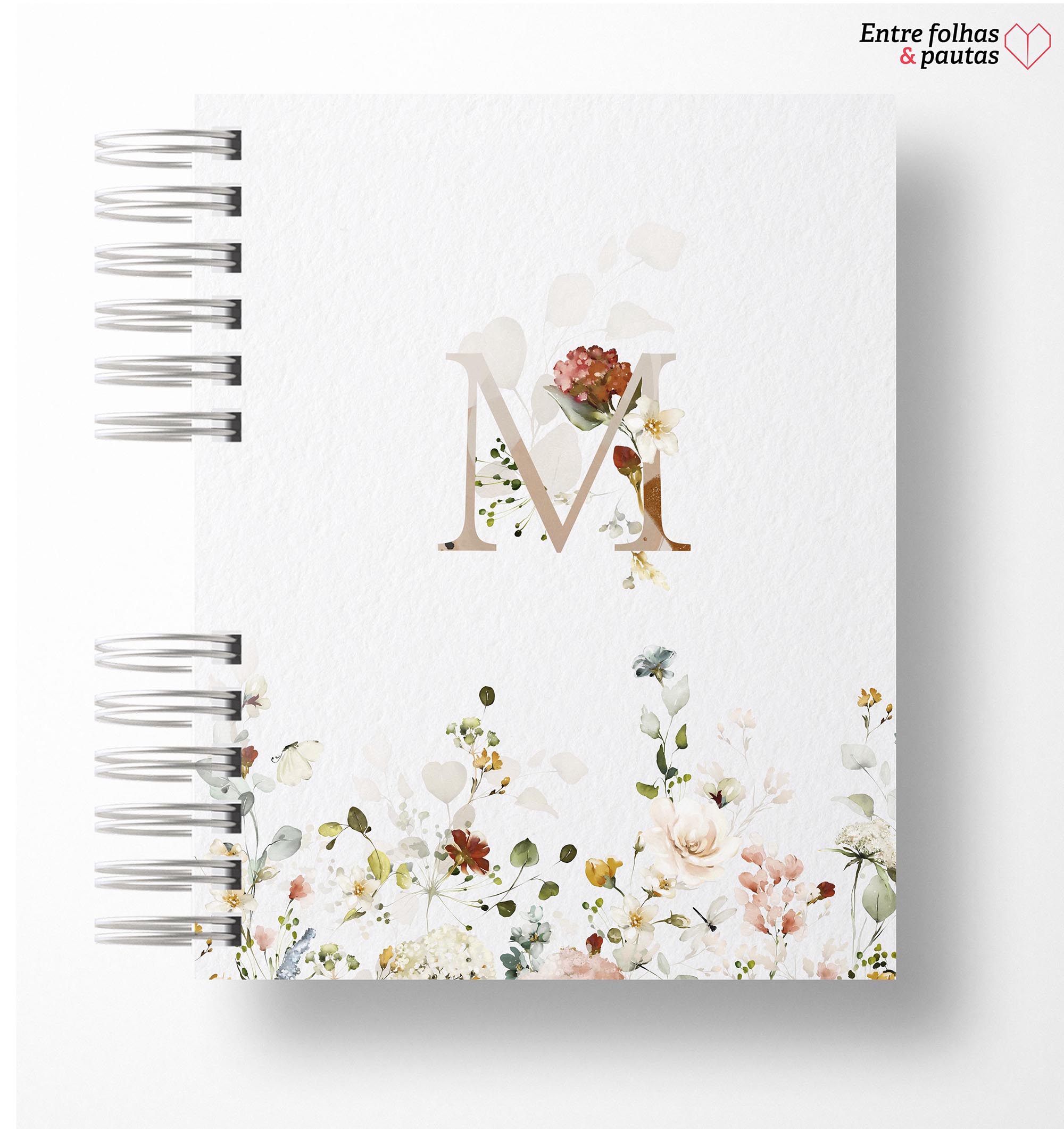 Caderno alfabeto floral personalizado - Imagem 18