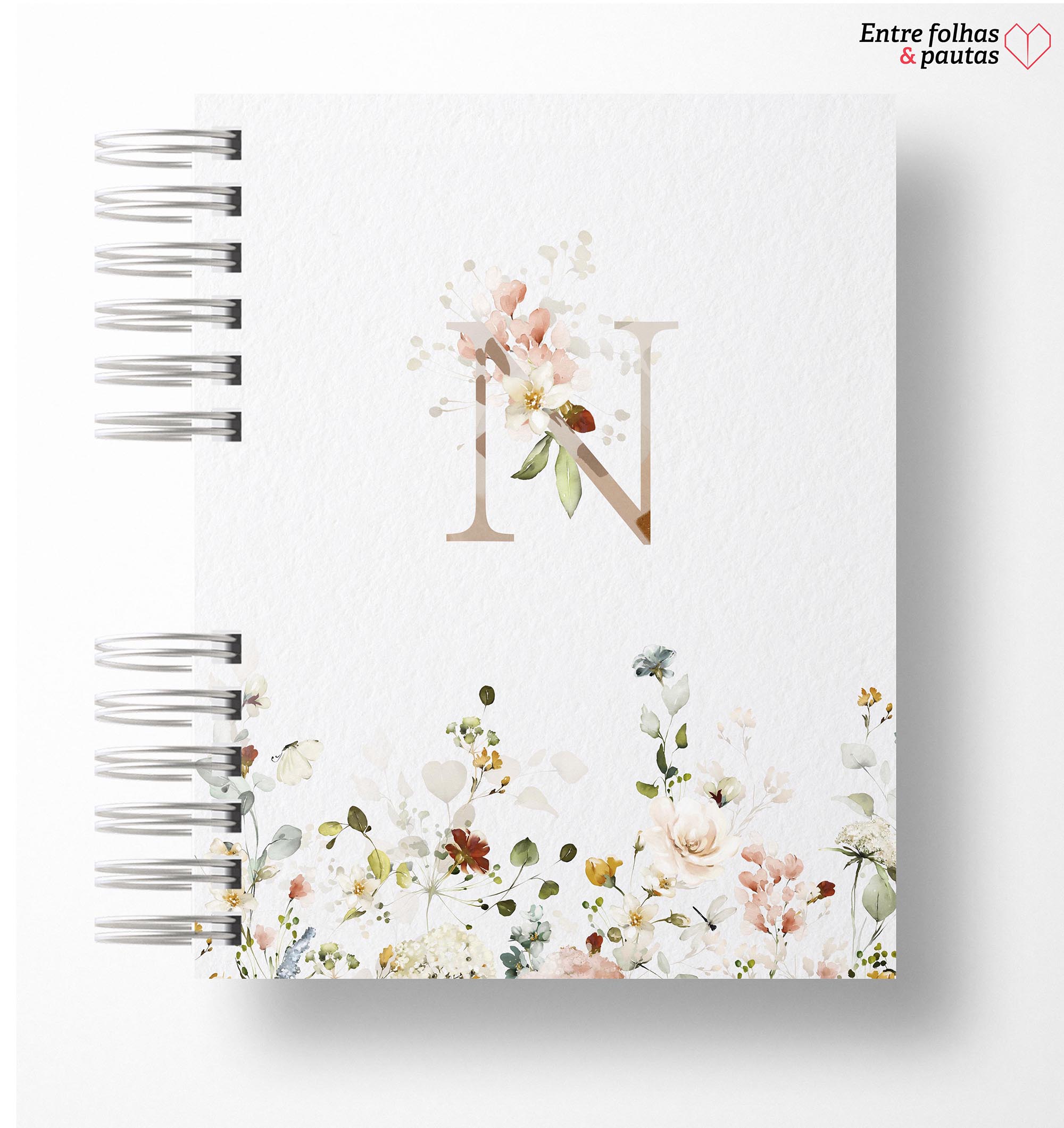 Caderno alfabeto floral personalizado - Imagem 19