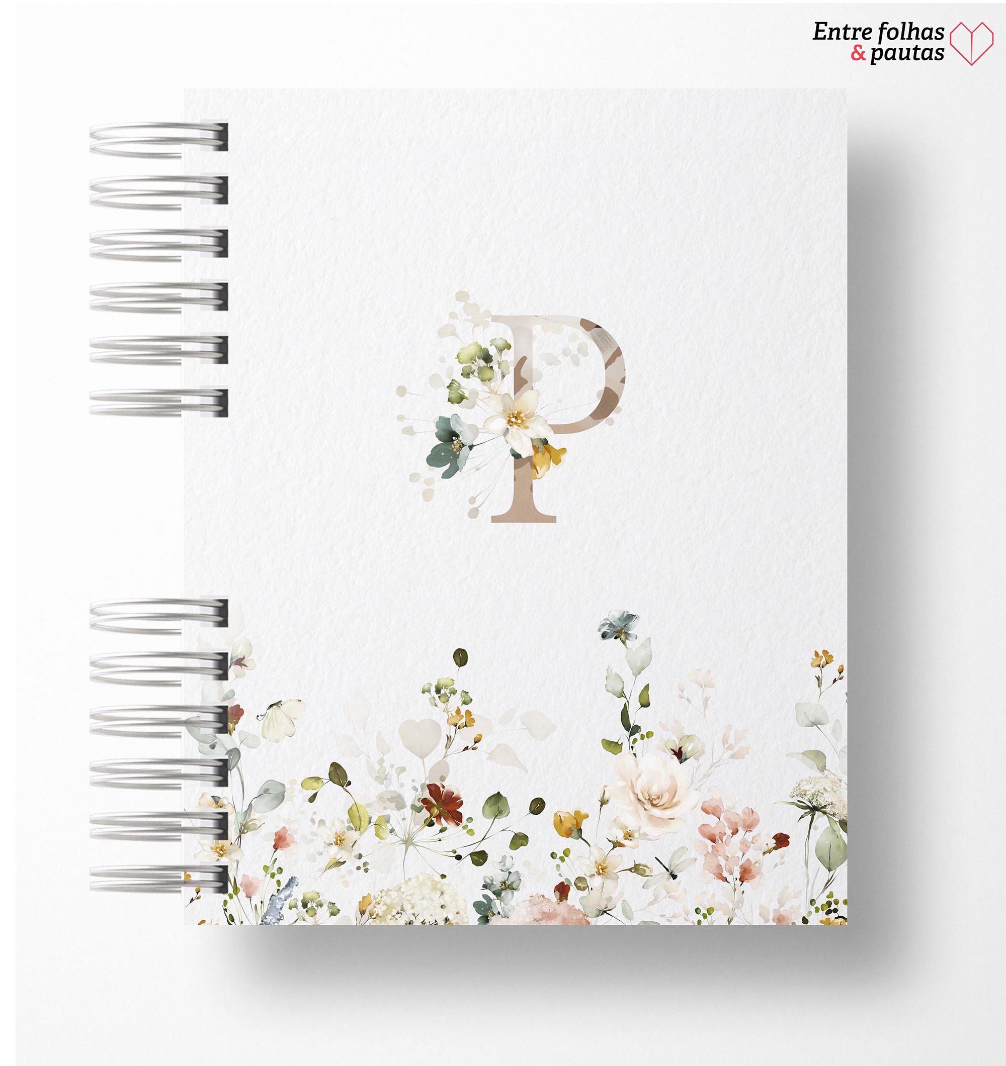 Caderno alfabeto floral personalizado - Imagem 21