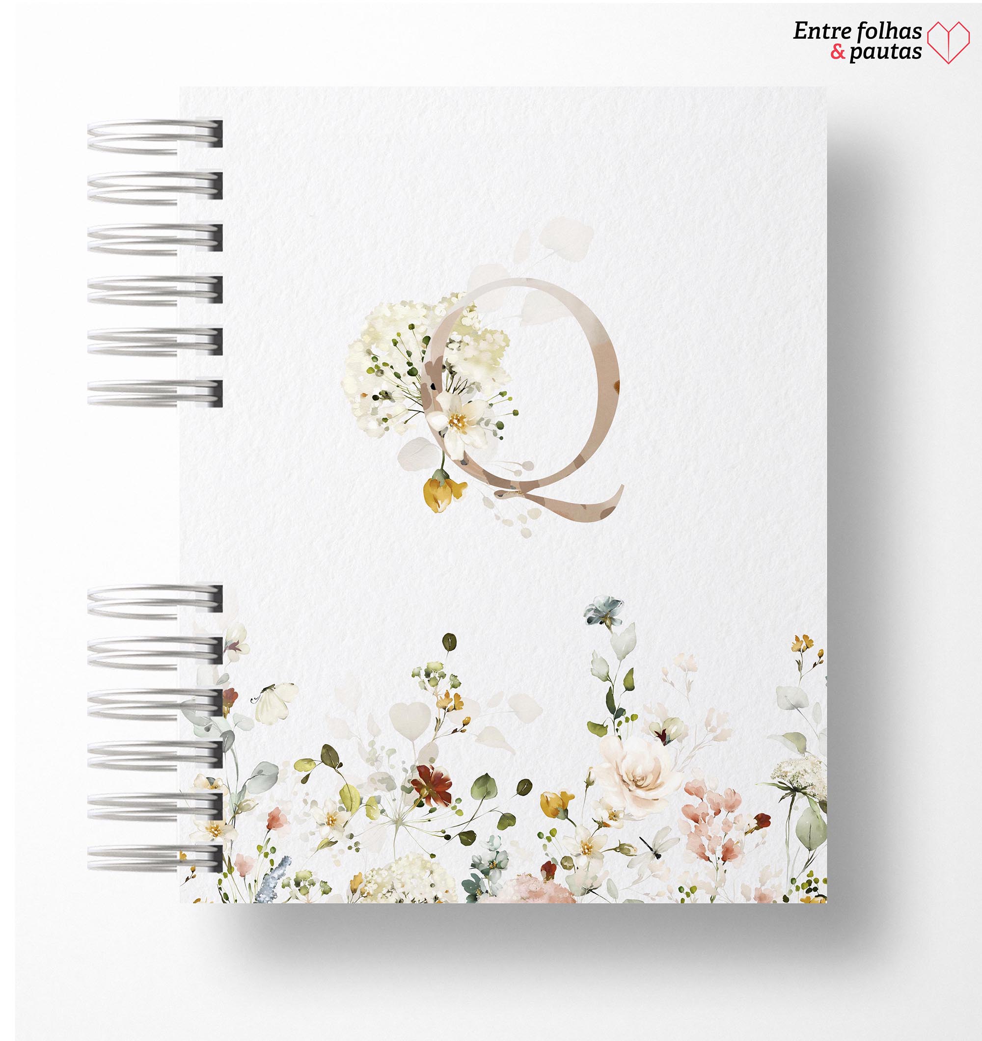 Caderno alfabeto floral personalizado - Imagem 22