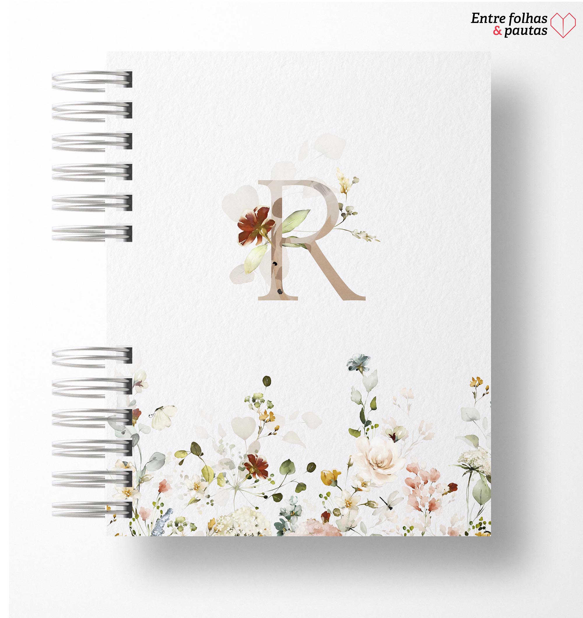 Caderno alfabeto floral personalizado - Imagem 23