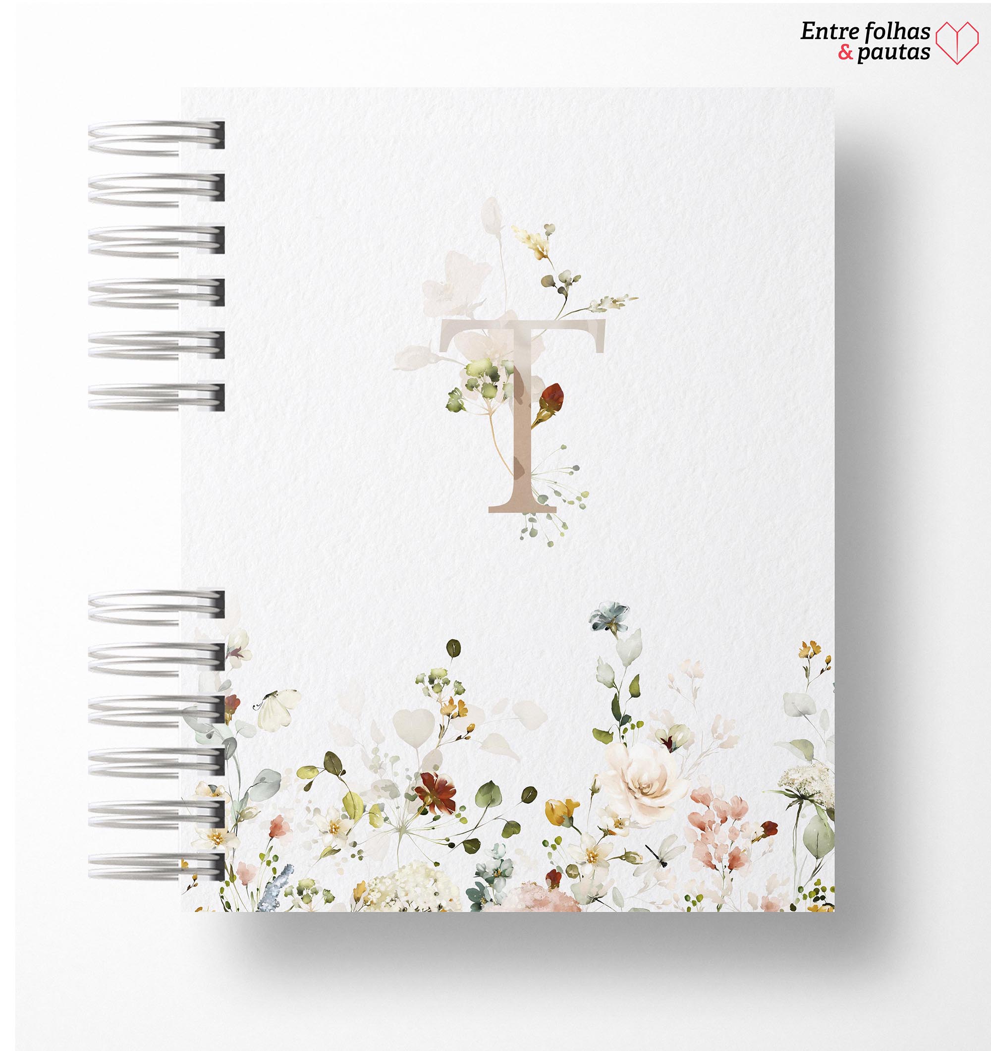 Caderno alfabeto floral personalizado - Imagem 25
