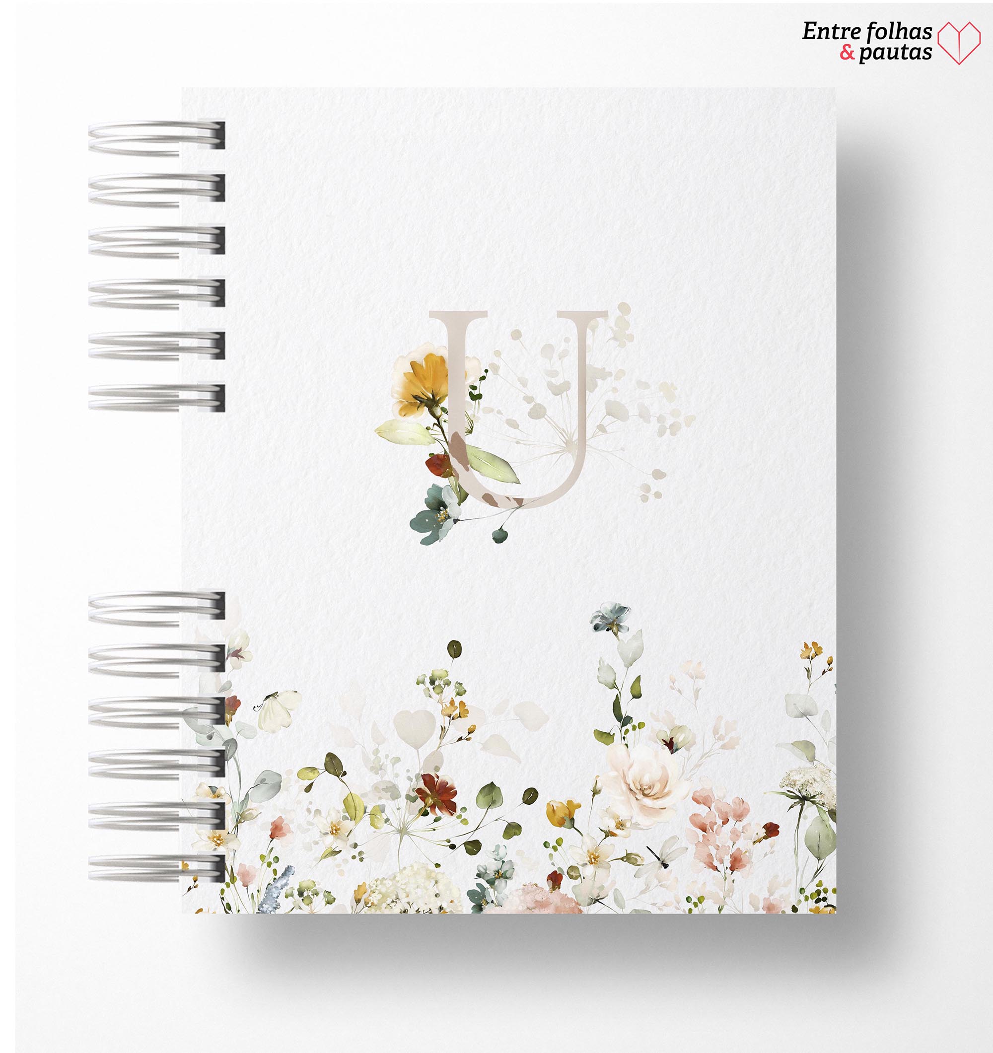Caderno alfabeto floral personalizado - Imagem 26