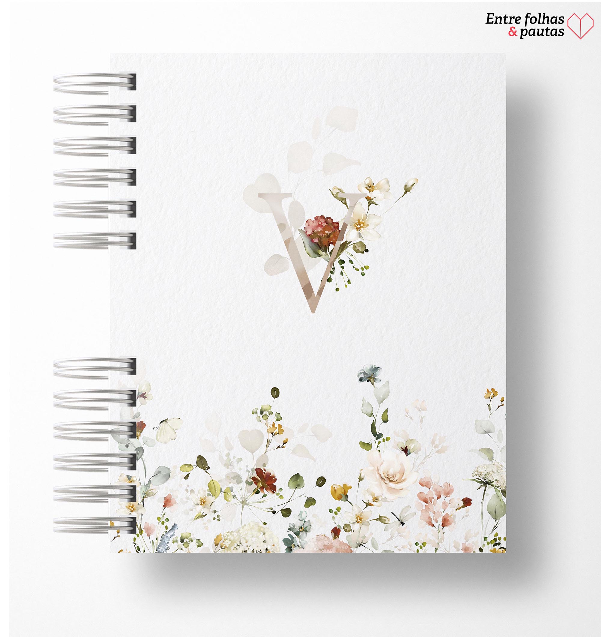 Caderno alfabeto floral personalizado - Imagem 27