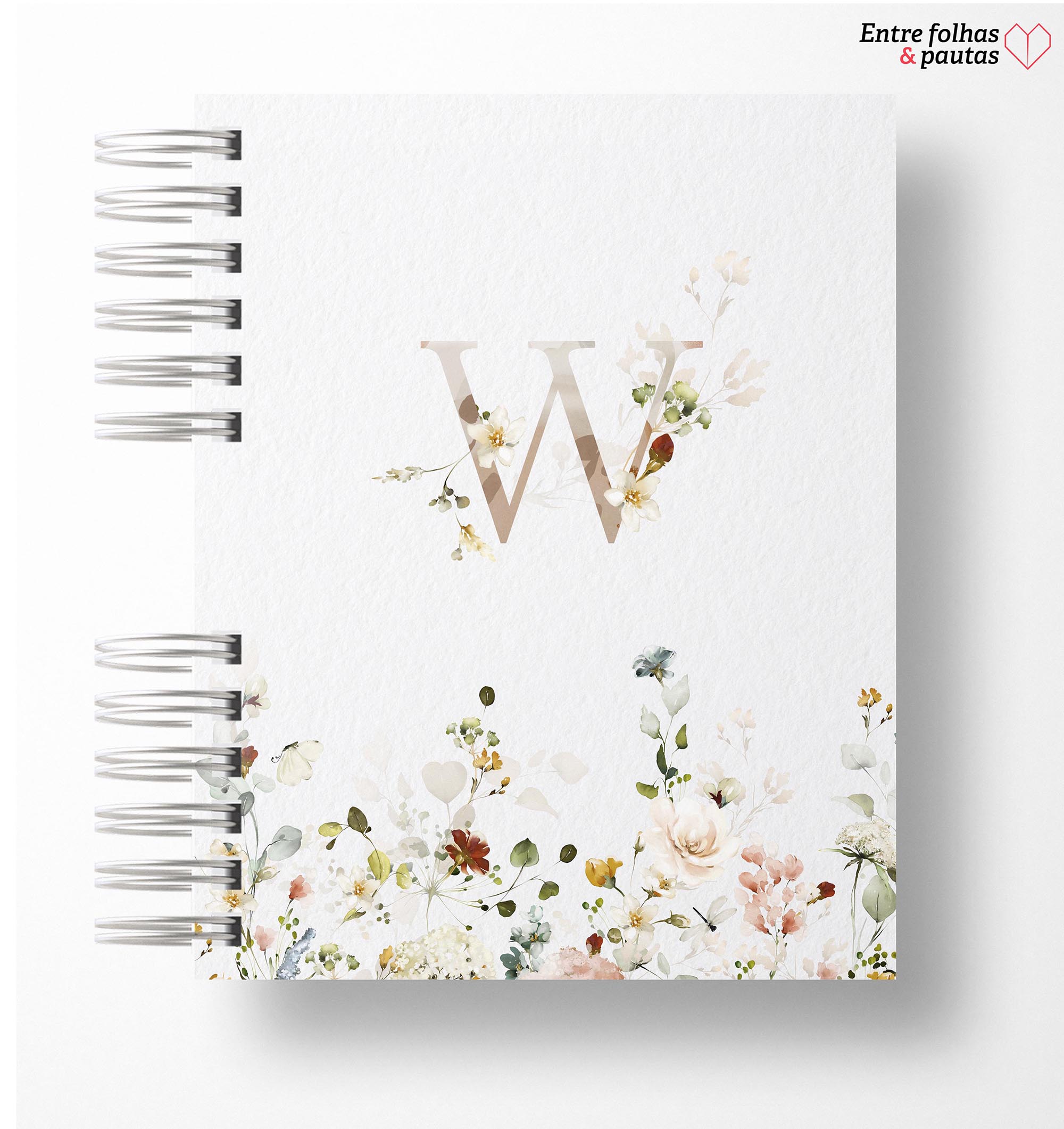 Caderno alfabeto floral personalizado - Imagem 28