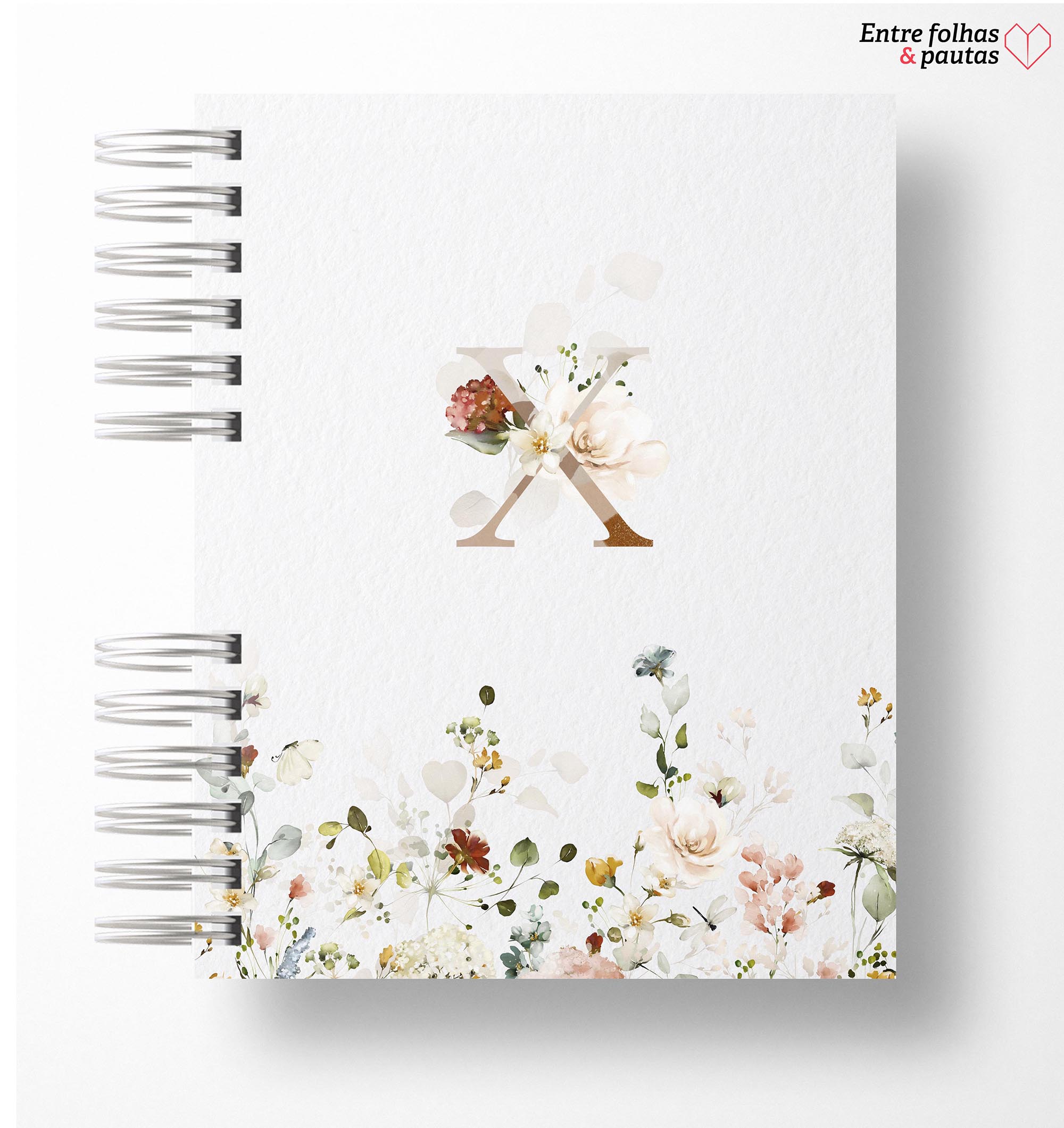 Caderno alfabeto floral personalizado - Imagem 29