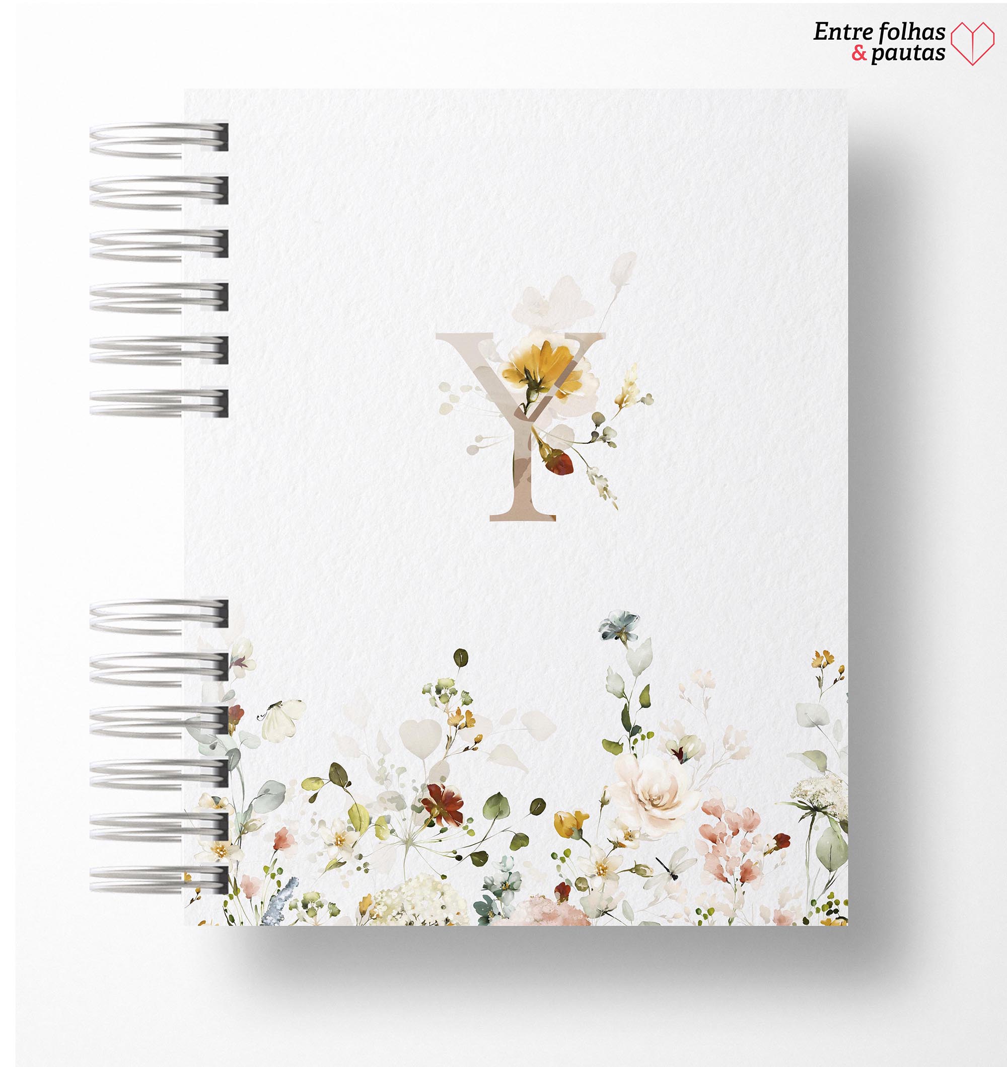 Caderno alfabeto floral personalizado - Imagem 30