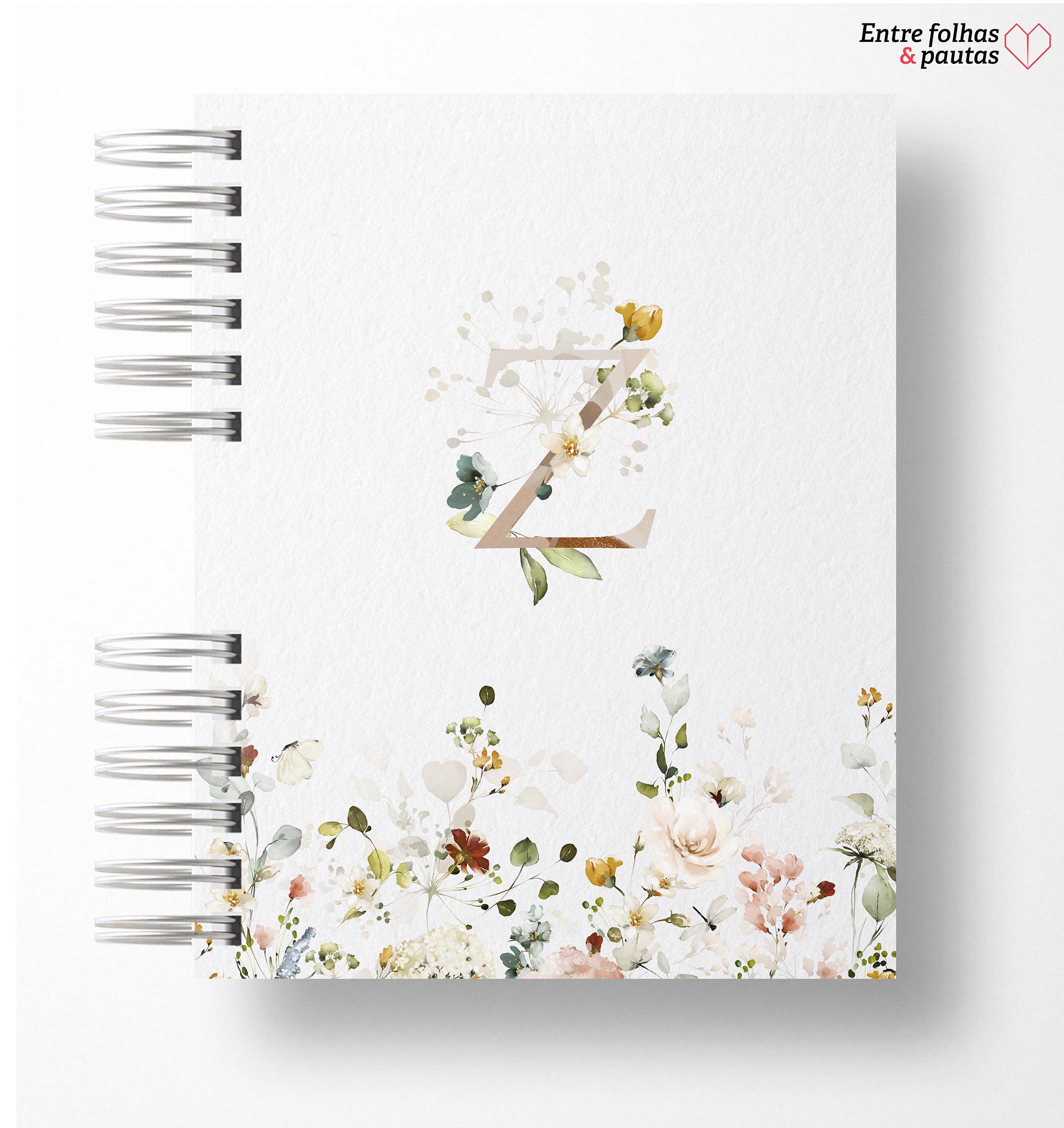 Caderno alfabeto floral personalizado - Imagem 31