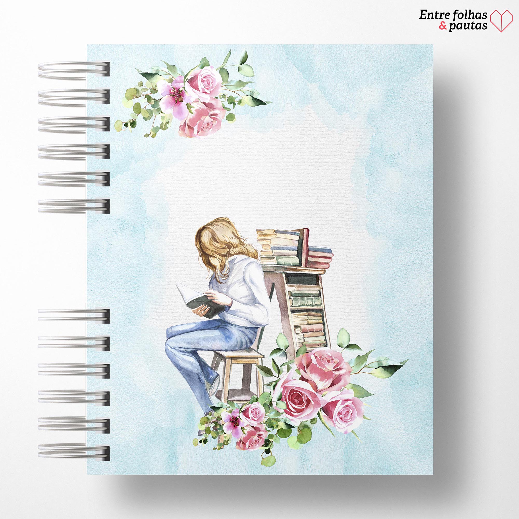 Caderno de leitura aquarela personalizado - Imagem 11